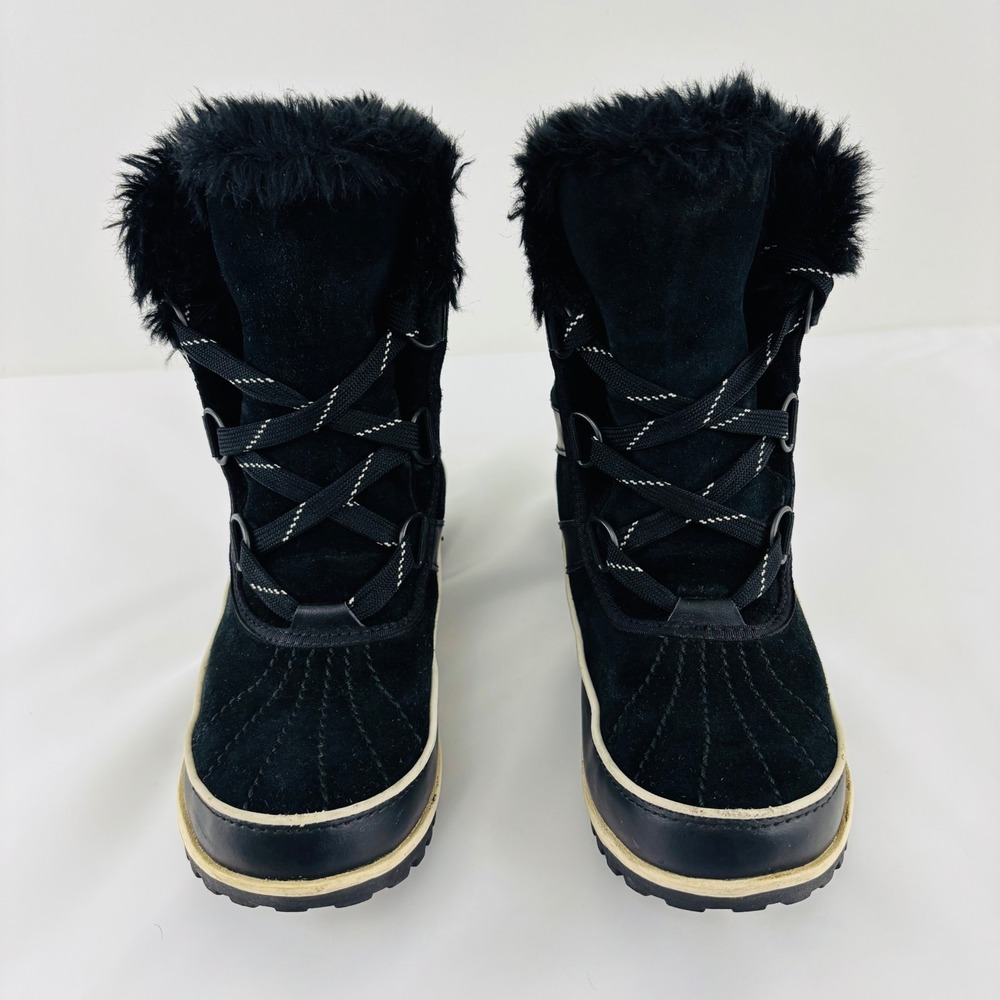Sorel Tofino Black Suede Waterproof Faux Fur Winter Boots NL2089-010 Womens 7 - Picture 4 of 10